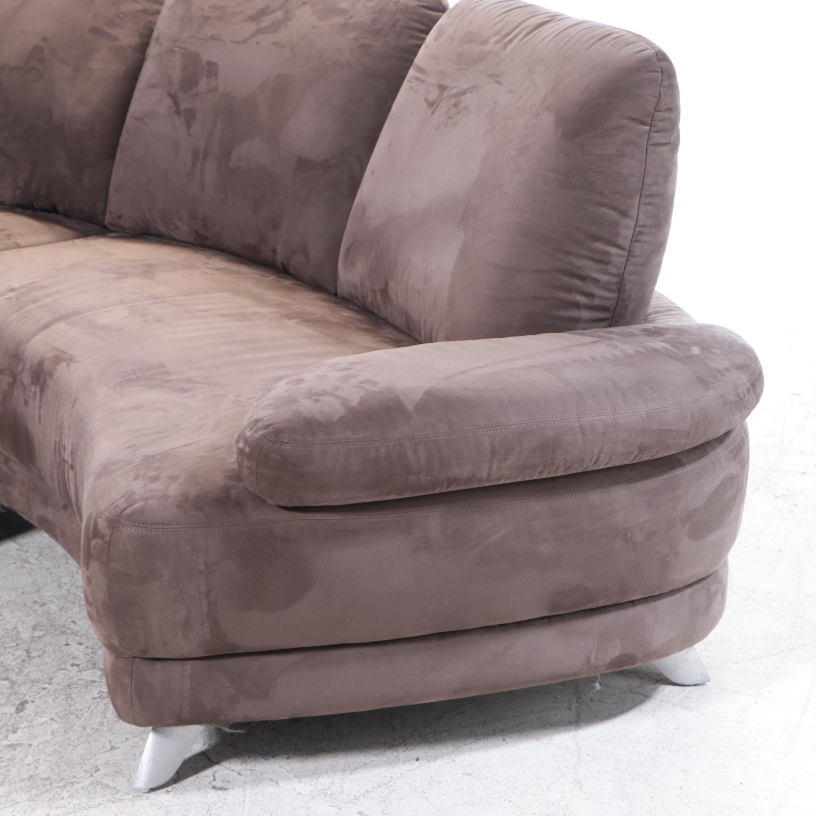 W. Schillig Upholstered Modern Sofa with Ottoman EBTH