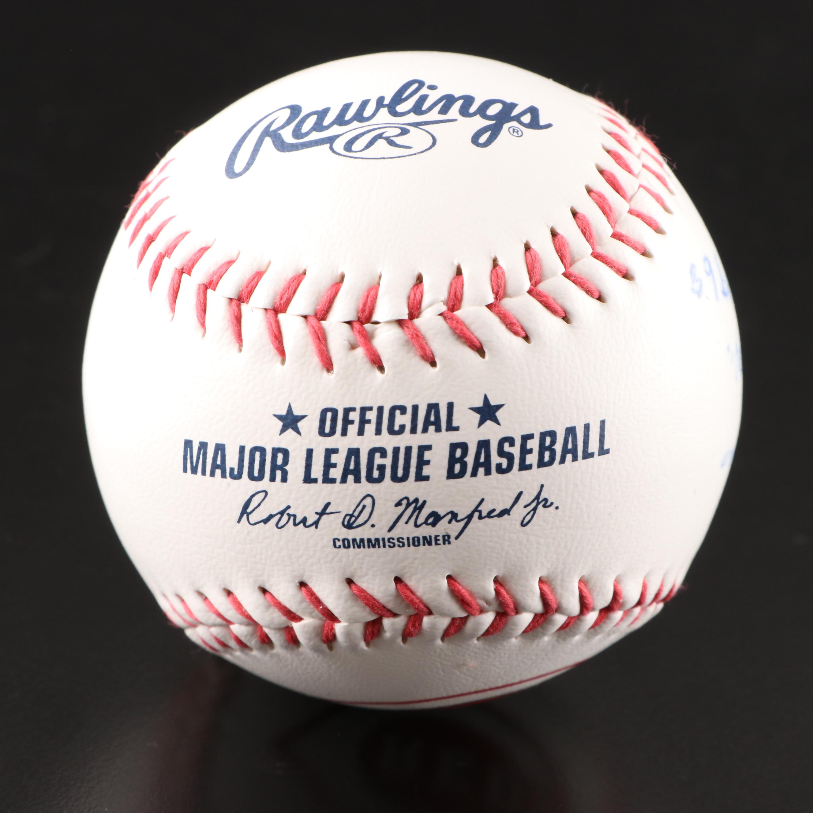 Jim Maloney, Leo Cardines, and Buddy Bell Signed Rawlings Baseballs in