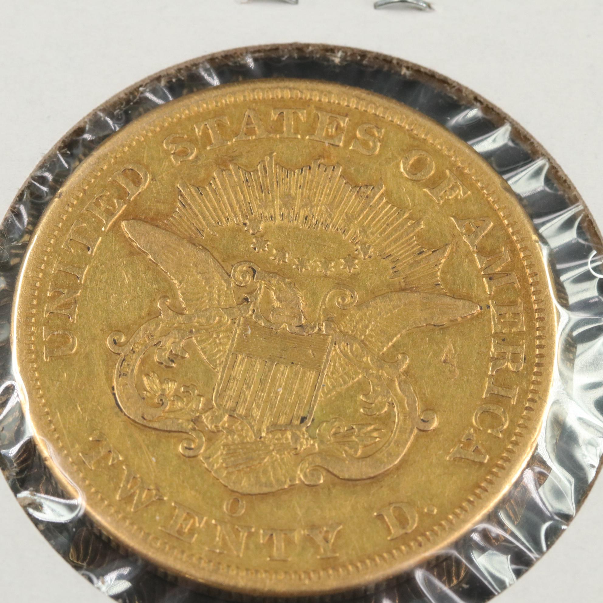 1851-O Liberty Twenty Dollar Gold Coin | EBTH