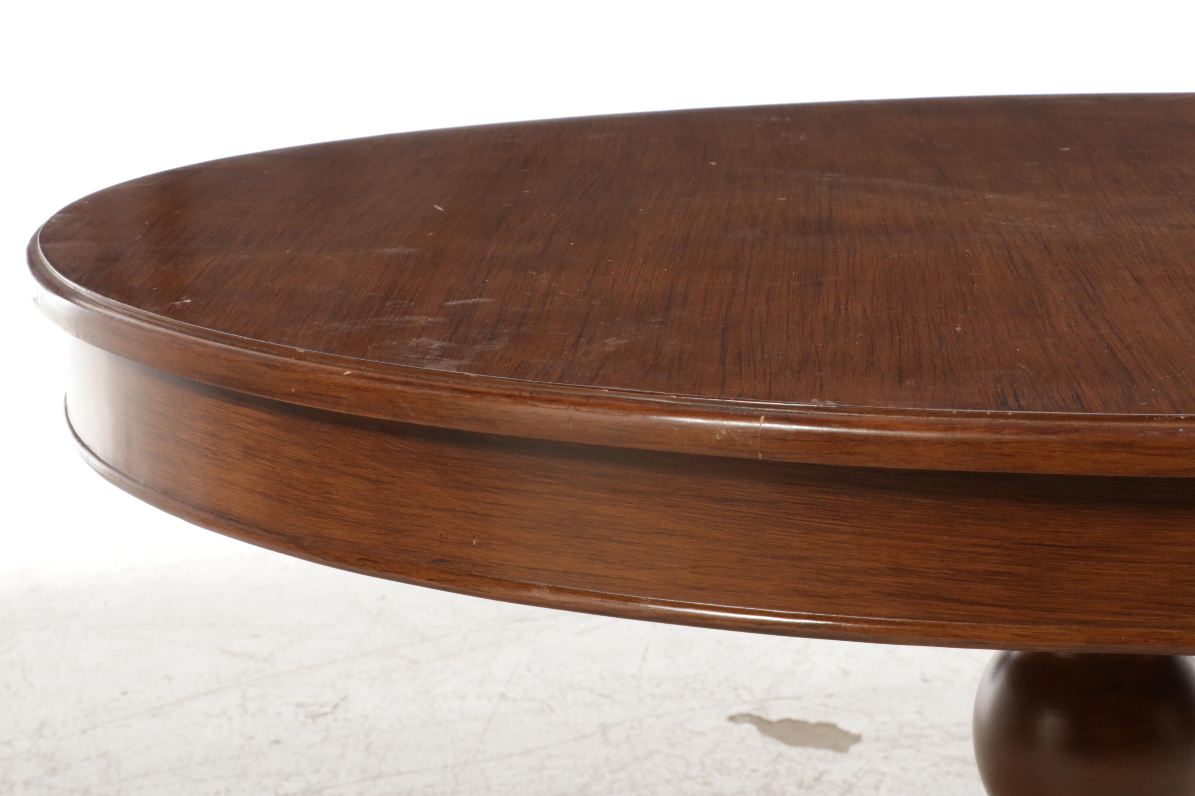 Ballard Designs "Sidney" Dining Table in Hickory Brown Finish EBTH