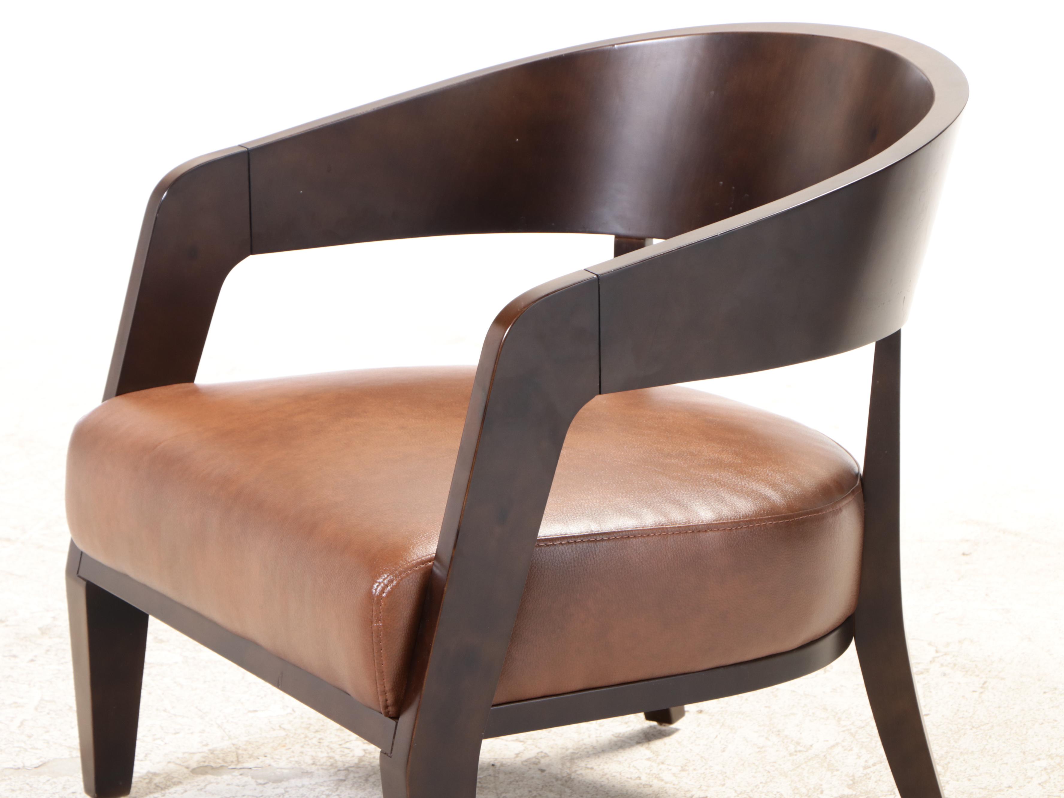 Jason Furniture Co. Modernist Style Bonded Leather Armchair EBTH