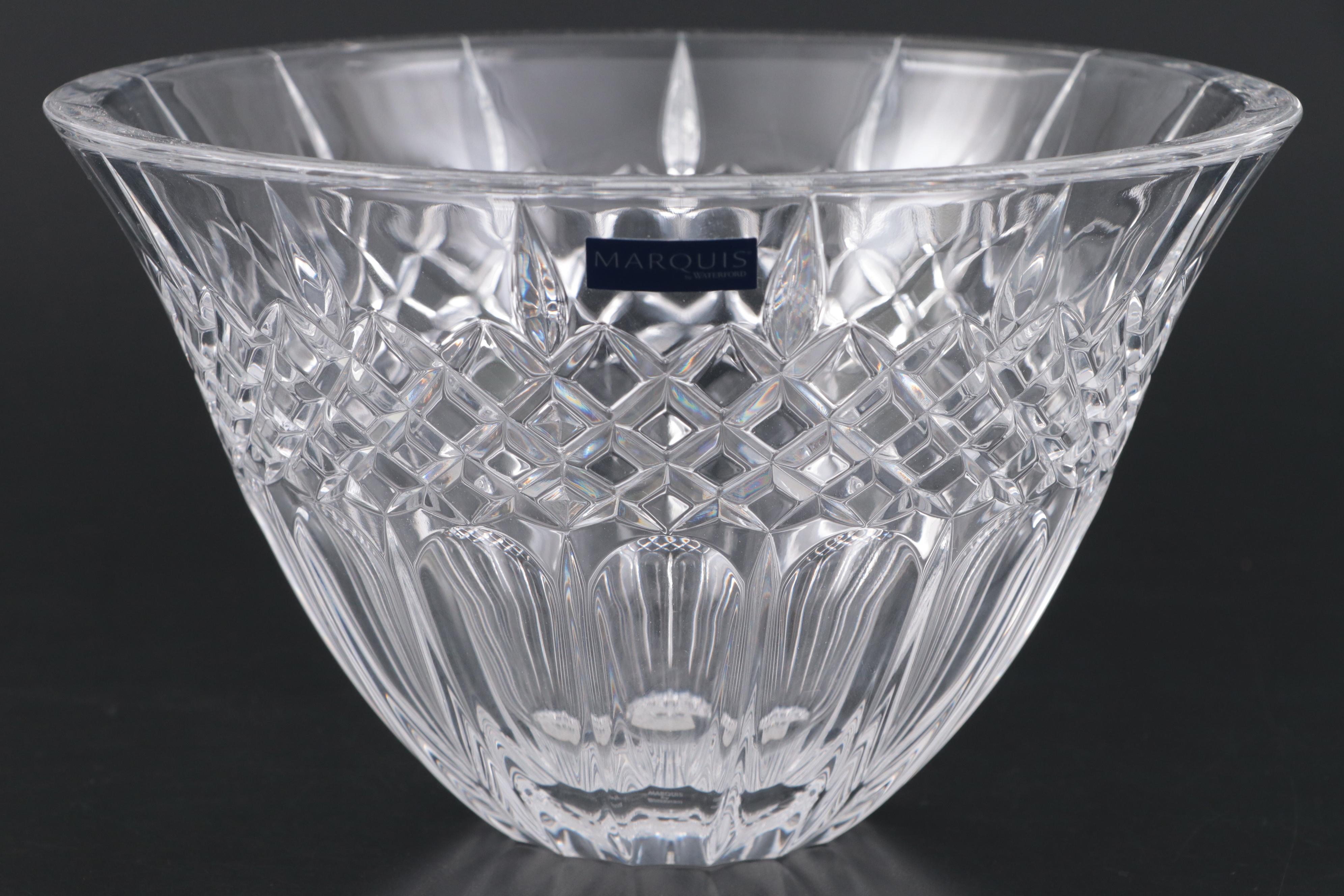 Marquis by Waterford "Shelton" Crystal Bowl and "Brookside" Crystal
