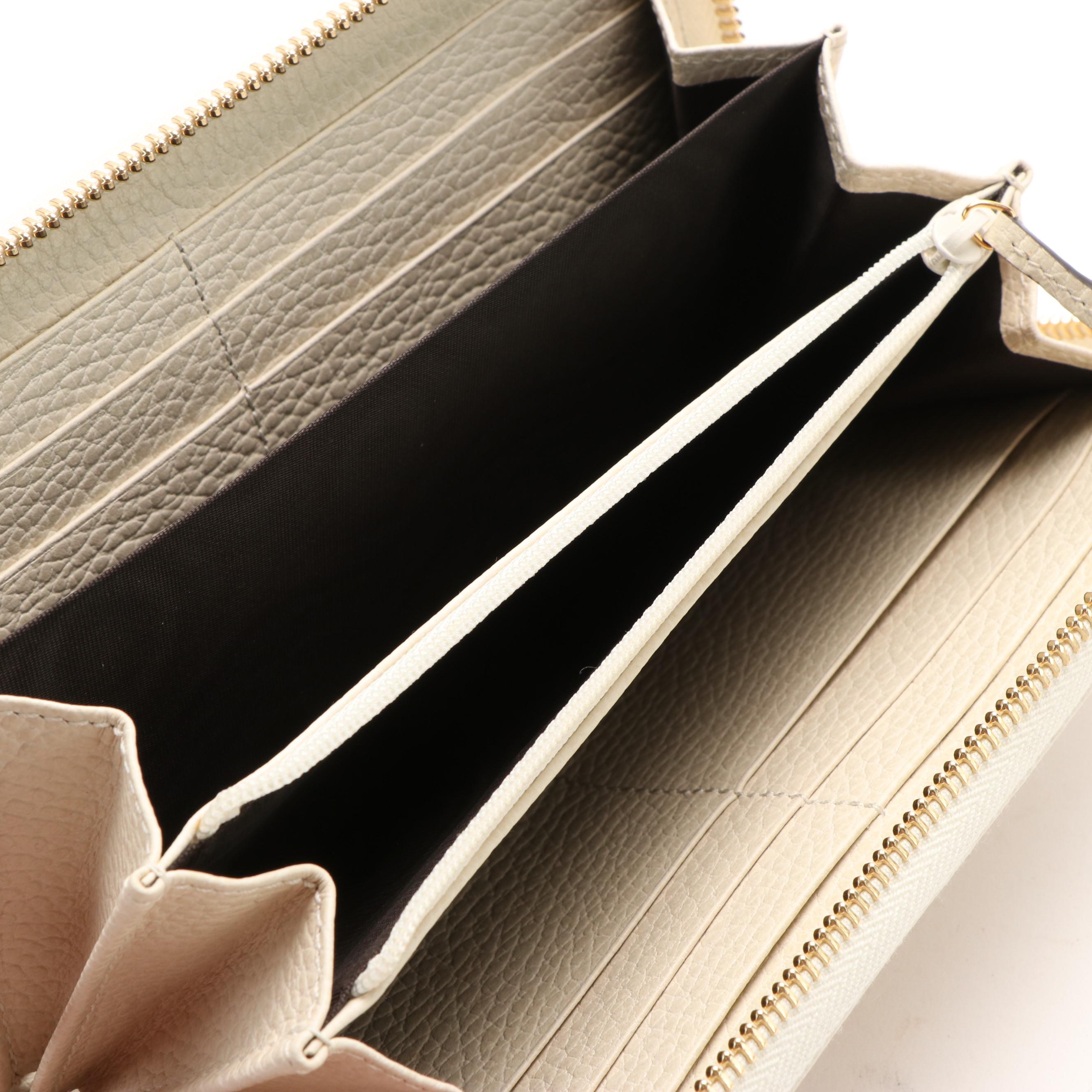 Gucci Marmont Zip Around Wallet in Grained Leather With Box EBTH