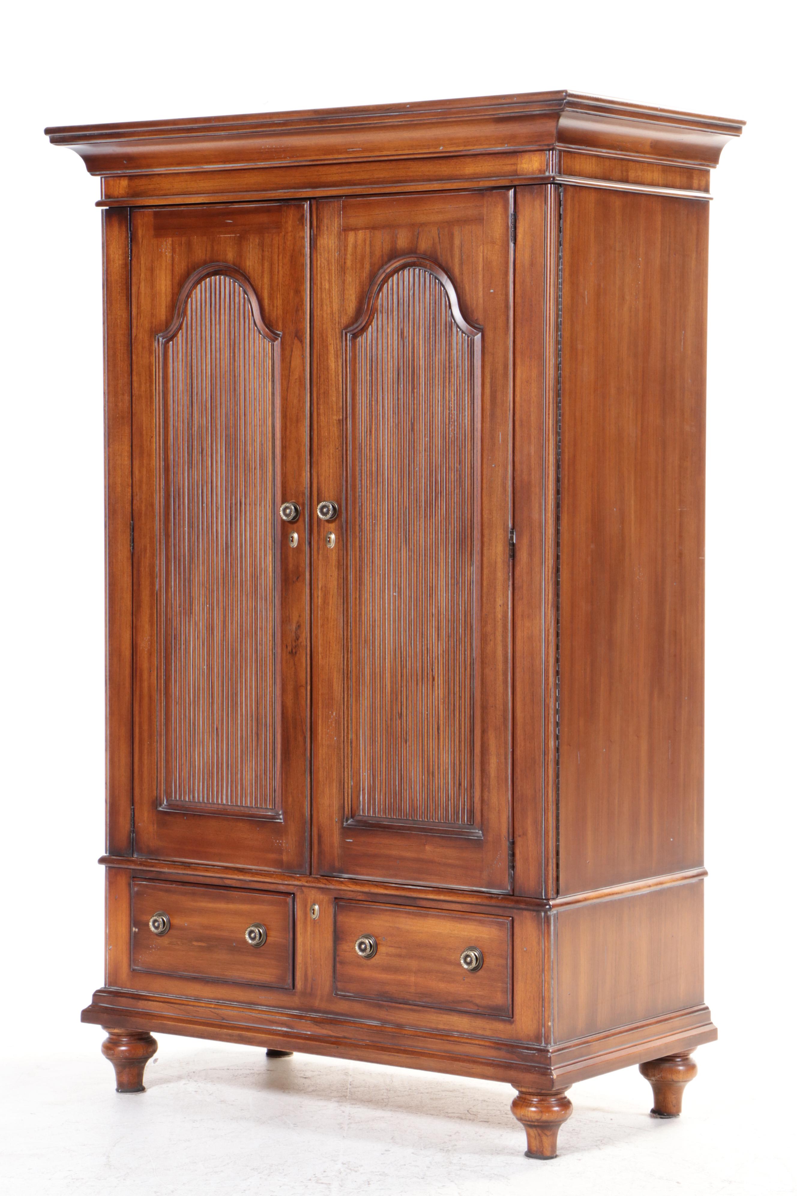 Hekman French Style Walnut Wardrobe/Media EBTH