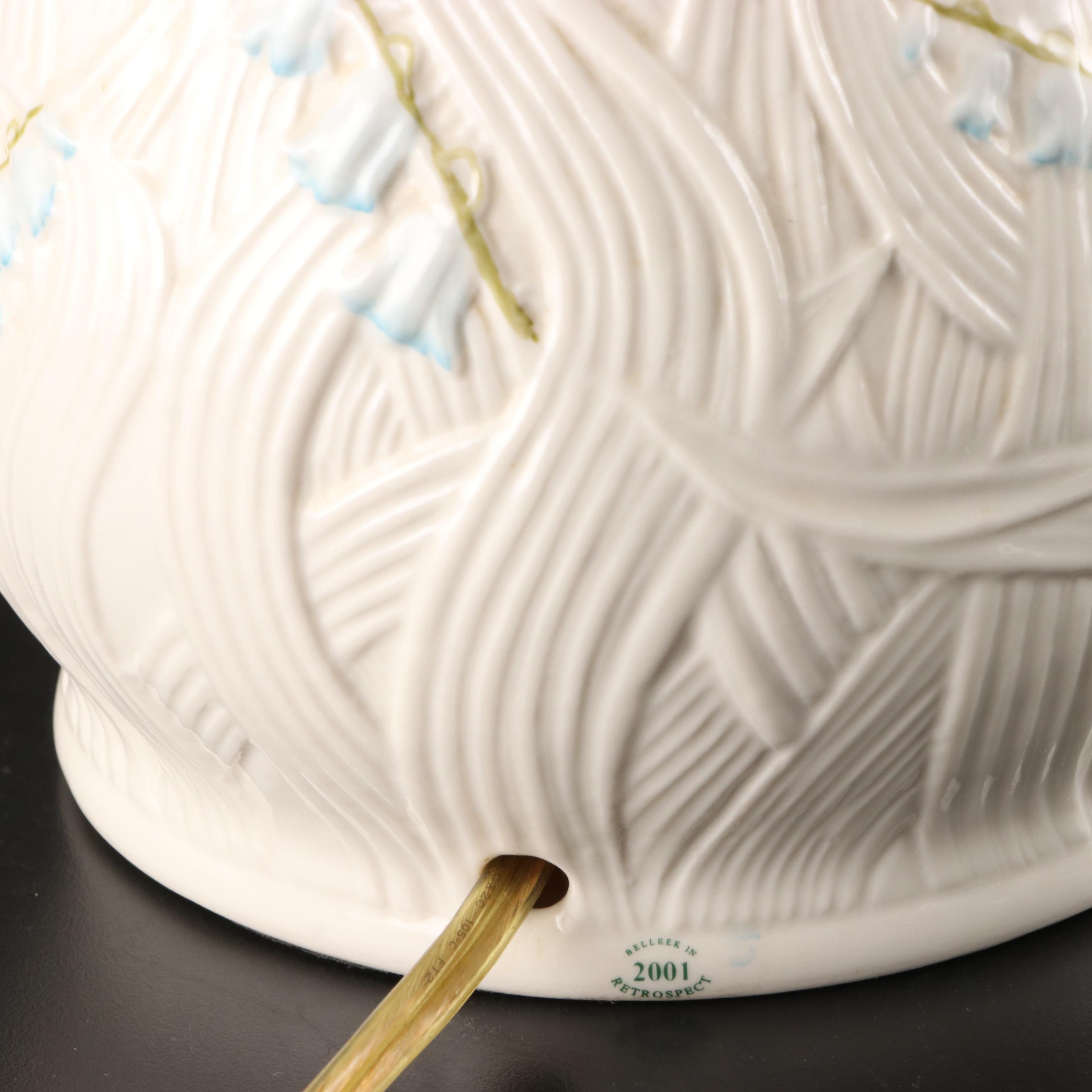Belleek Retrospective Bluebell Porcelain Table Lamps, 2001 EBTH