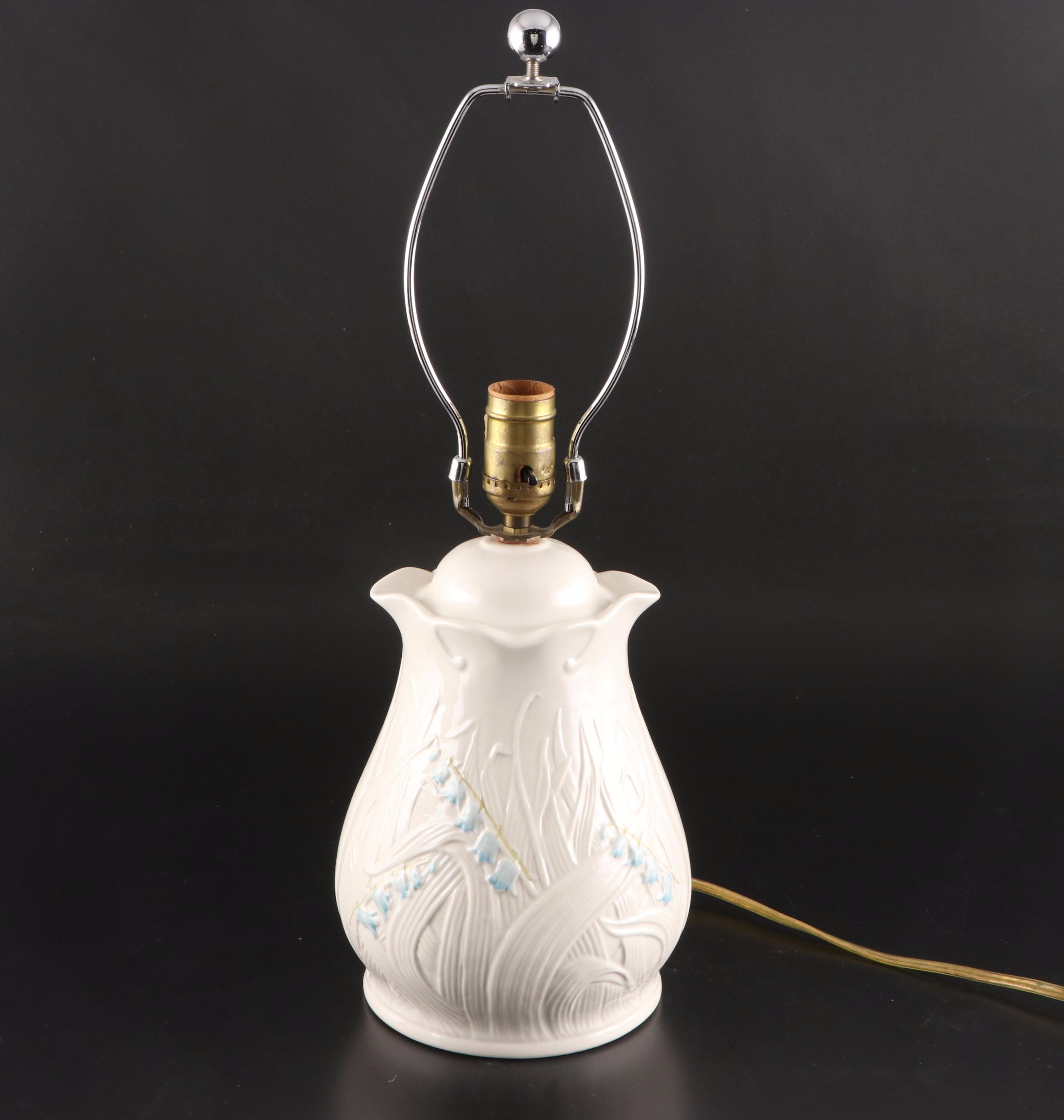 Belleek Retrospective Bluebell Porcelain Table Lamps, 2001 EBTH