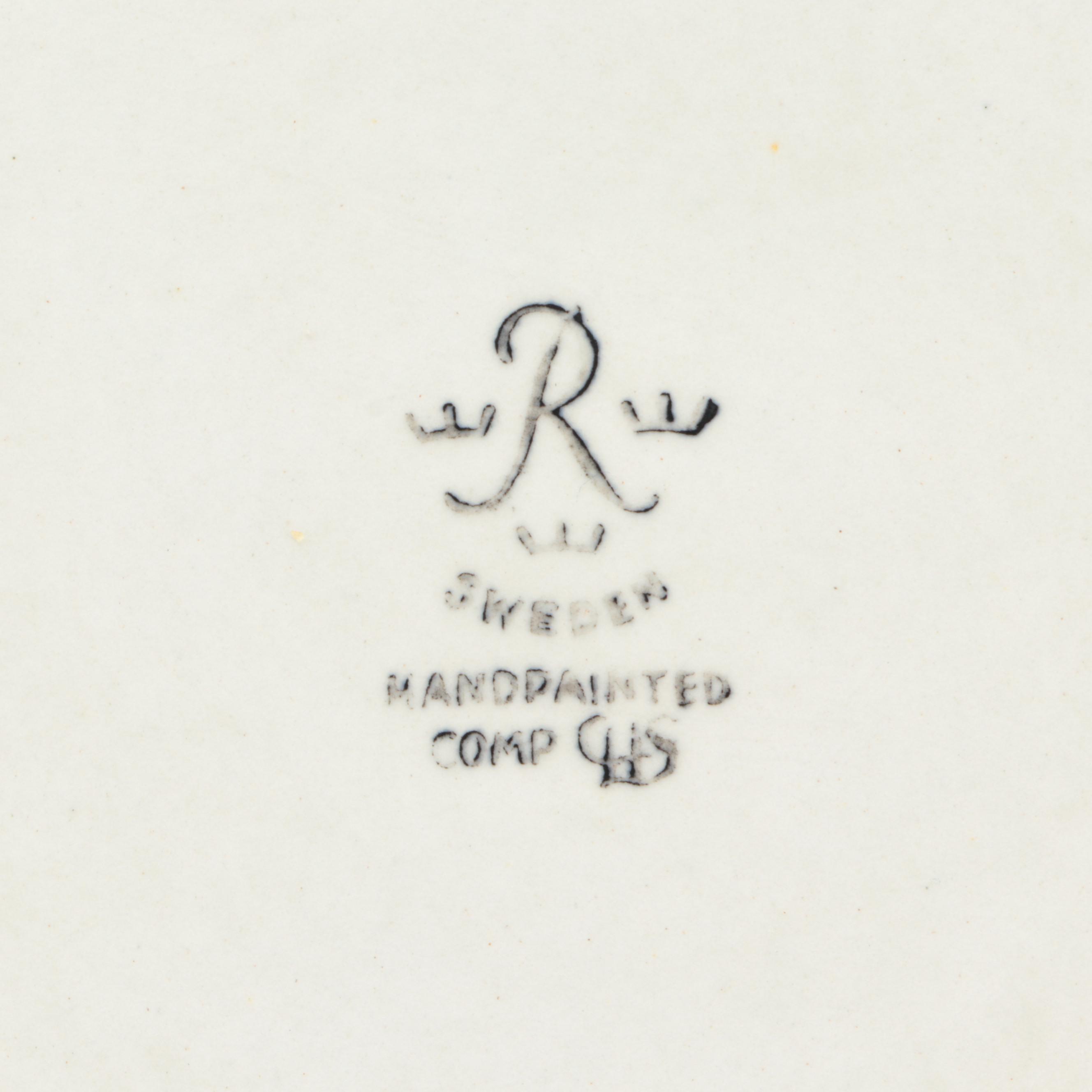 Bol Vintage Noir Rörstrand - Design Carl-Harry Stålhane - Années 60 - Céramique Runique