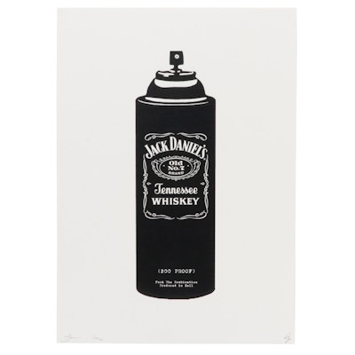 Death NYC Pop Art Graphic Print of Jack Daniel's Spray Can