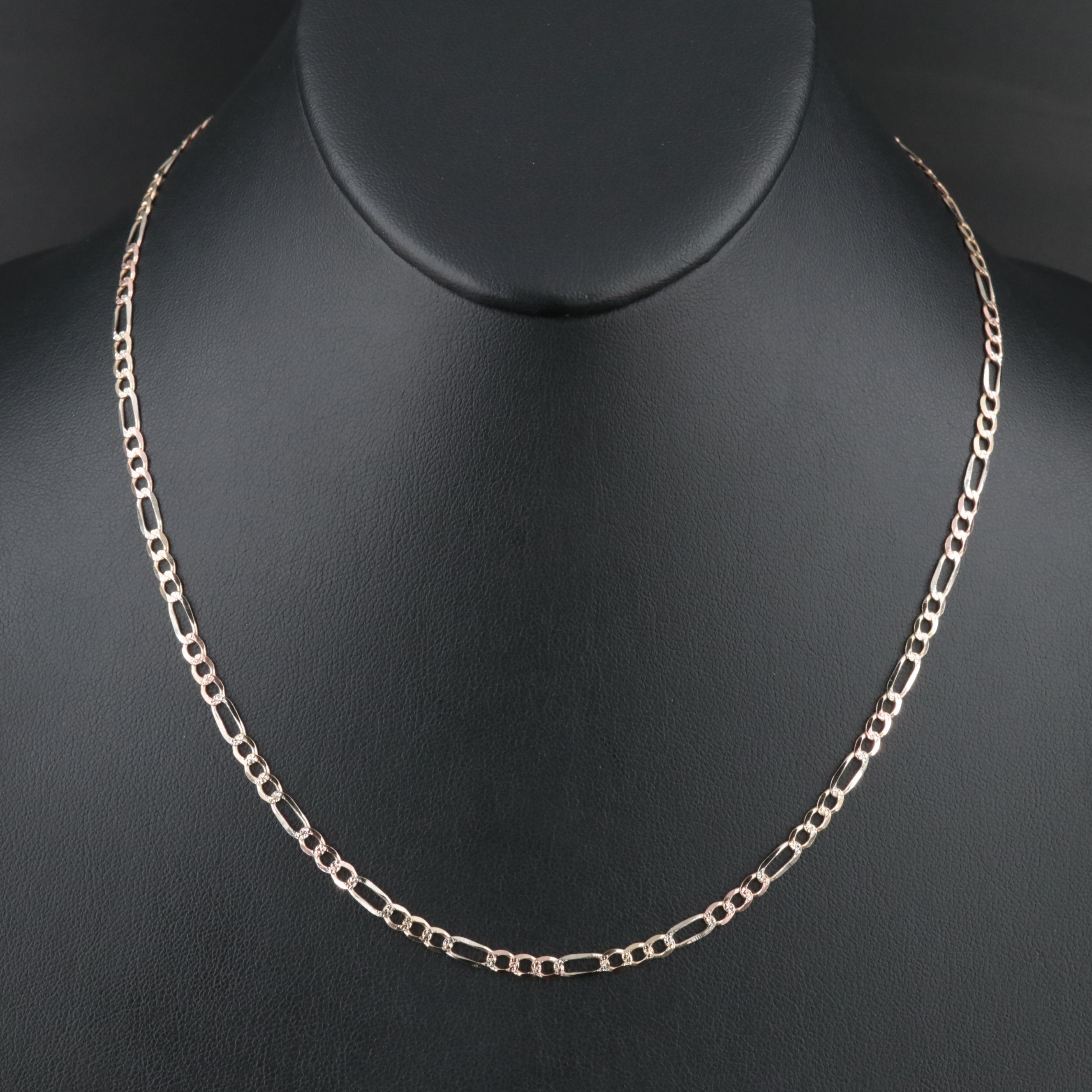14K Figaro Chain Necklace EBTH