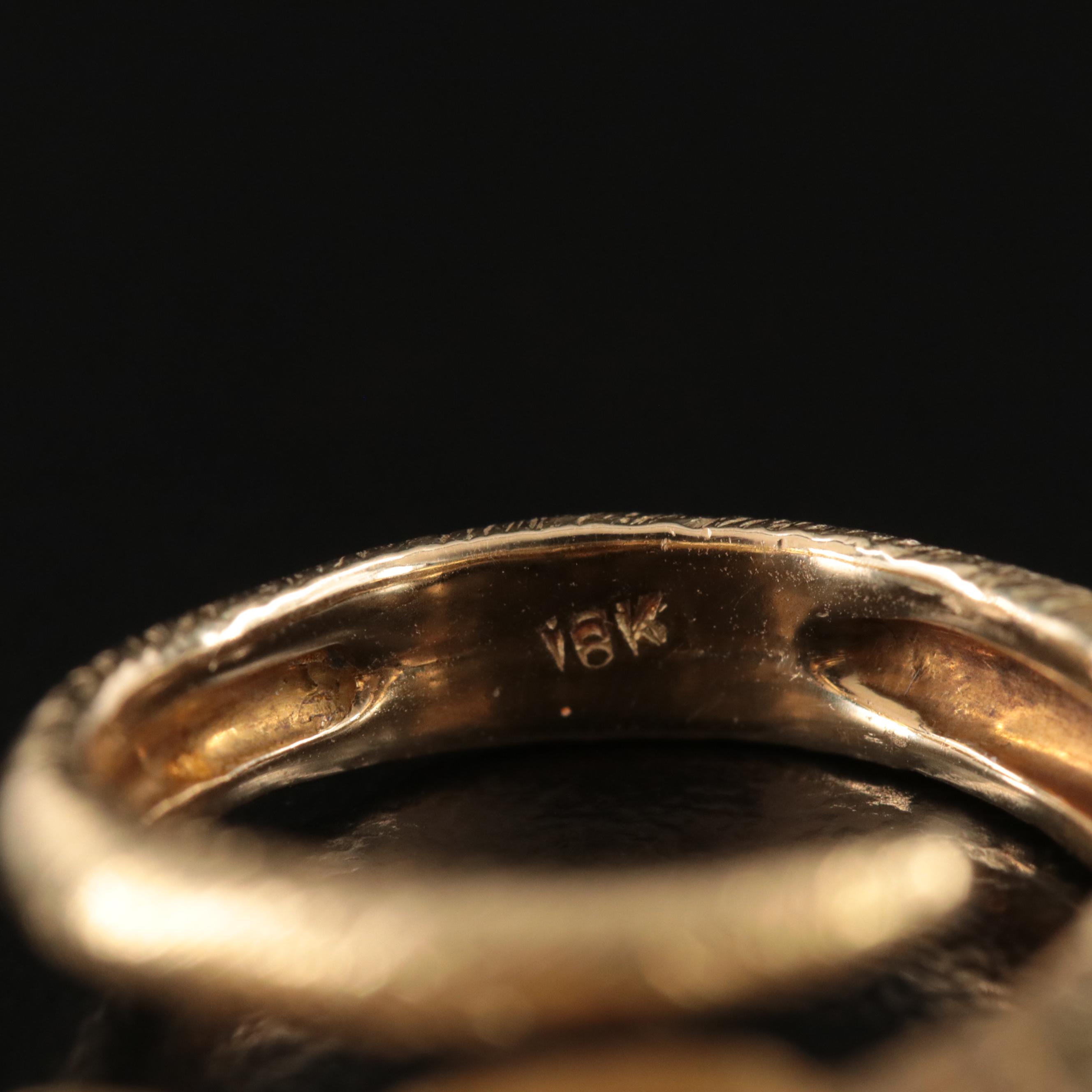 18K Horse Head Wrap Ring with Ruby Accents EBTH