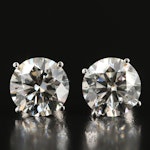 14K 4.78 CTW Lab Grown Diamond Stud Earrings with Online Digital IGI Reports