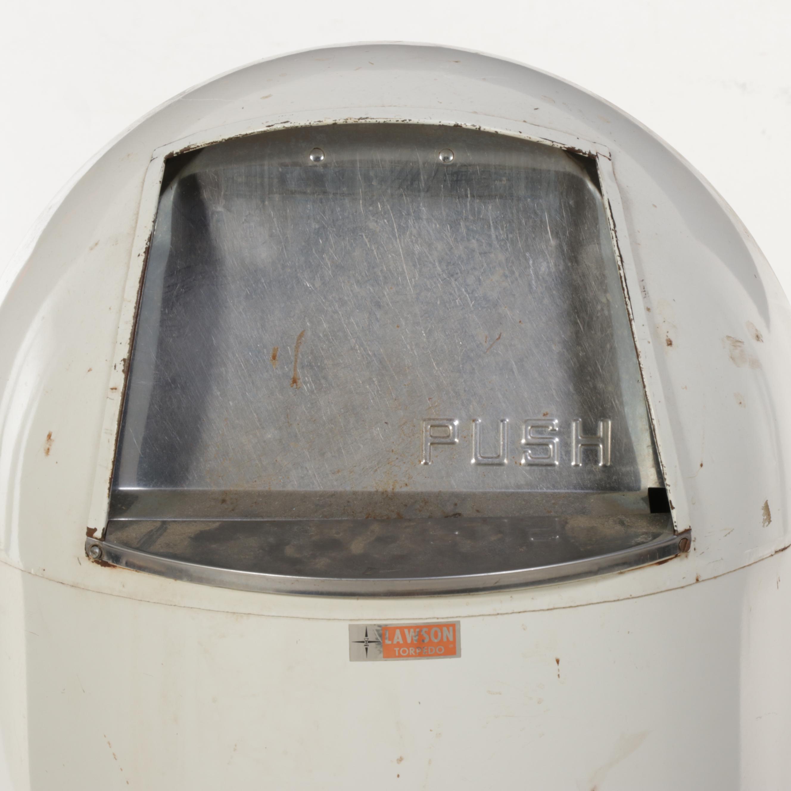 Lawson "Torpedo" Mid Century Modern PowderCoated and Brushed Steel