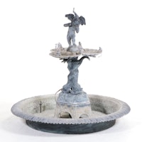 J.W. Fiske & Co. Neoclassical Style Cast Metal Outdoor Fountain