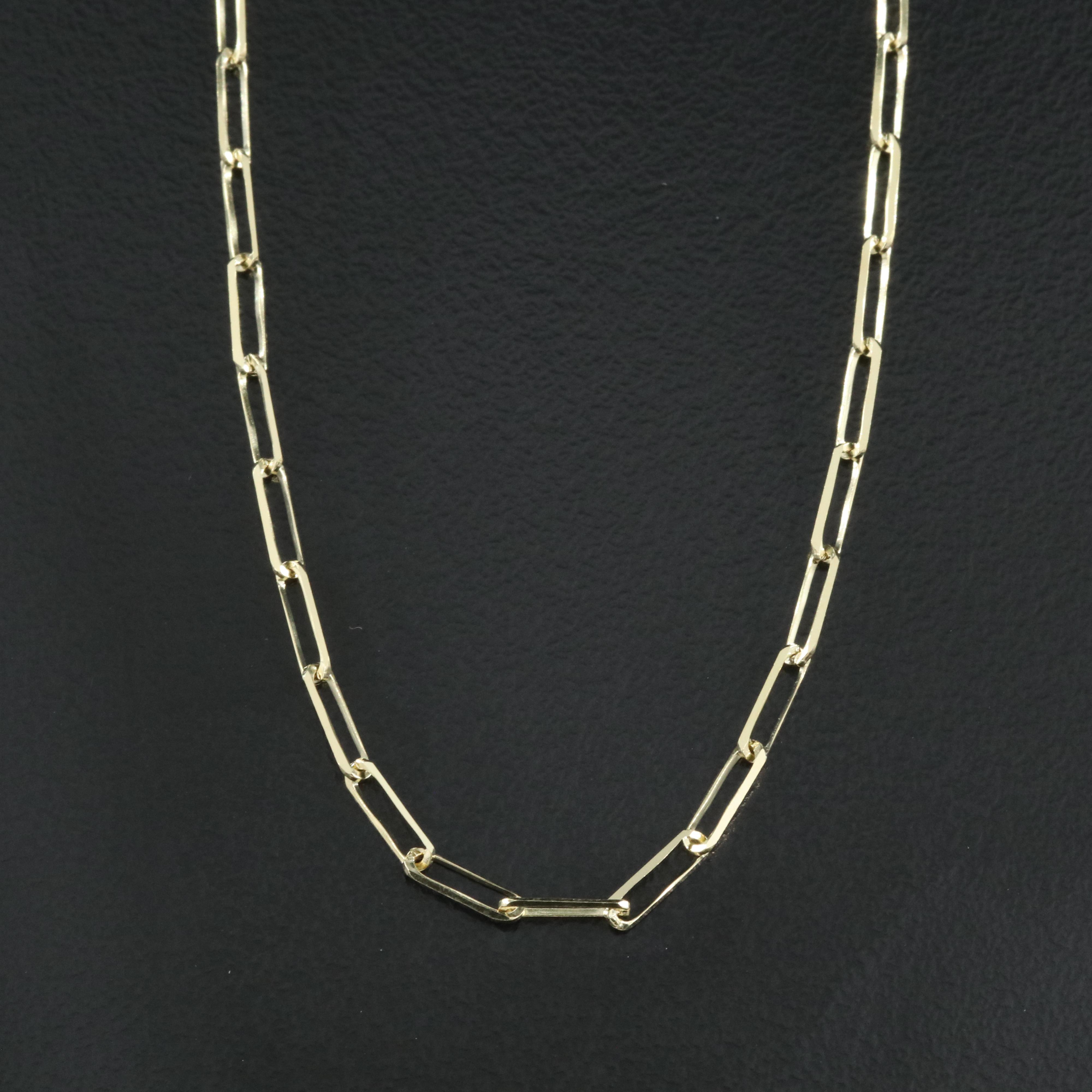 14K Paper Clip Chain Necklace EBTH
