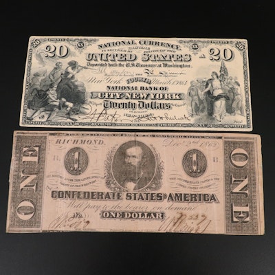 Confederate and Reproduction Currency Notes