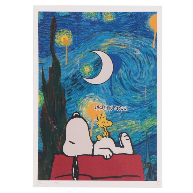 Death NYC Pop Art Offset Lithograph of Snoopy, 2019