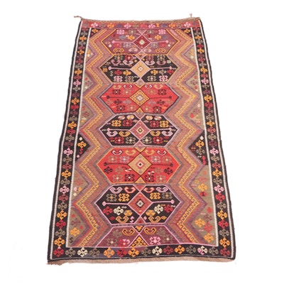 5'6 x 11'5 Handwoven Turkish Kilim Area Rug