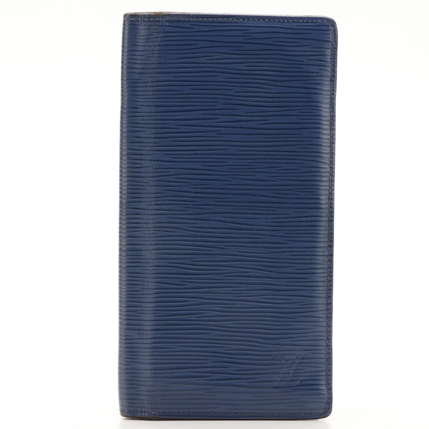 Louis Vuitton Blue EPI Leather Brazza Wallet