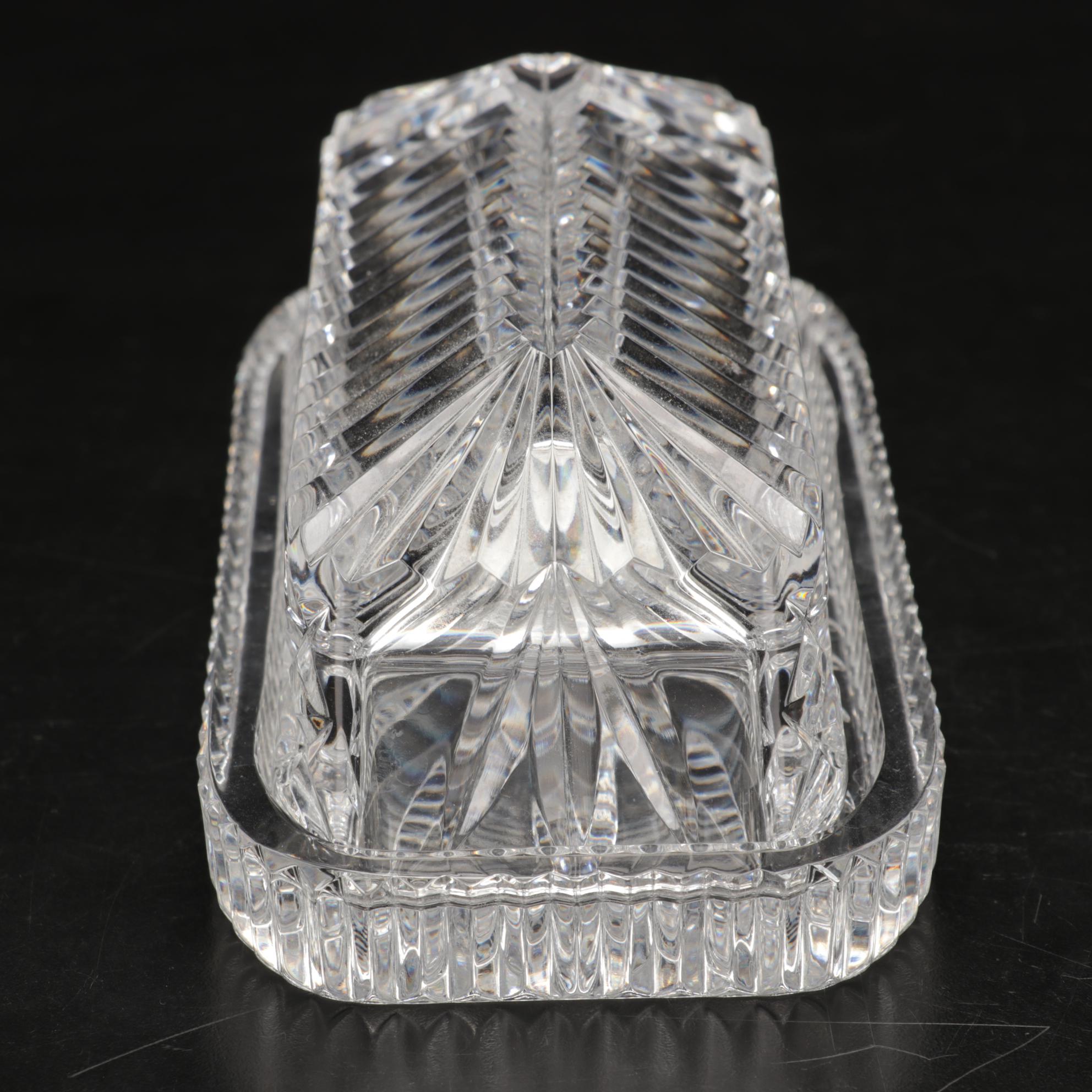 Waterford Crystal 1/4 Pound Covered Butter Dish EBTH