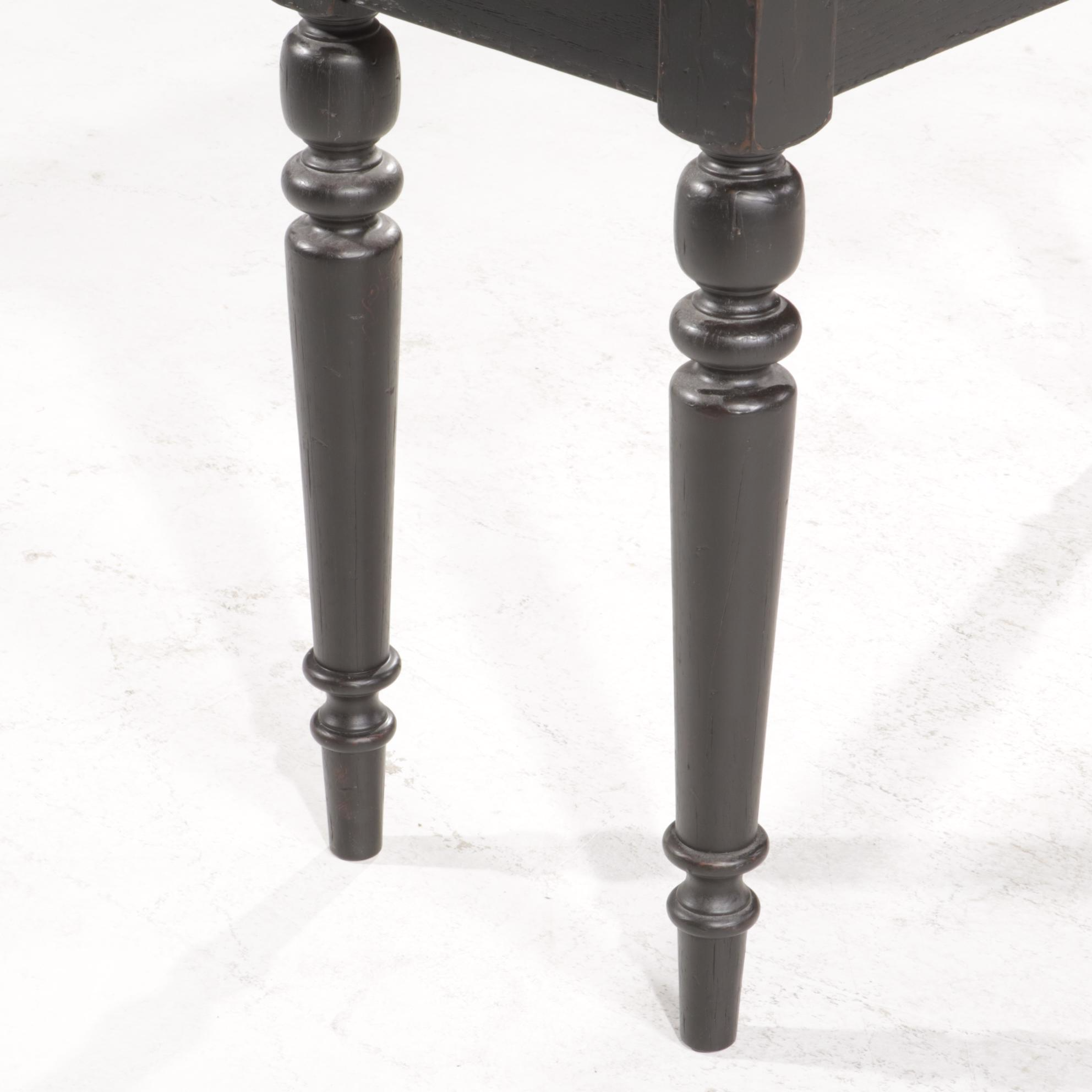 Pottery Barn "Tivoli" Ebonized Wood Console Table, 21st Century EBTH