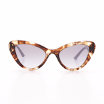 Prada PR13YS Cat-Eye Havana Light Violet and Blue Gradient Sunglasses With Case