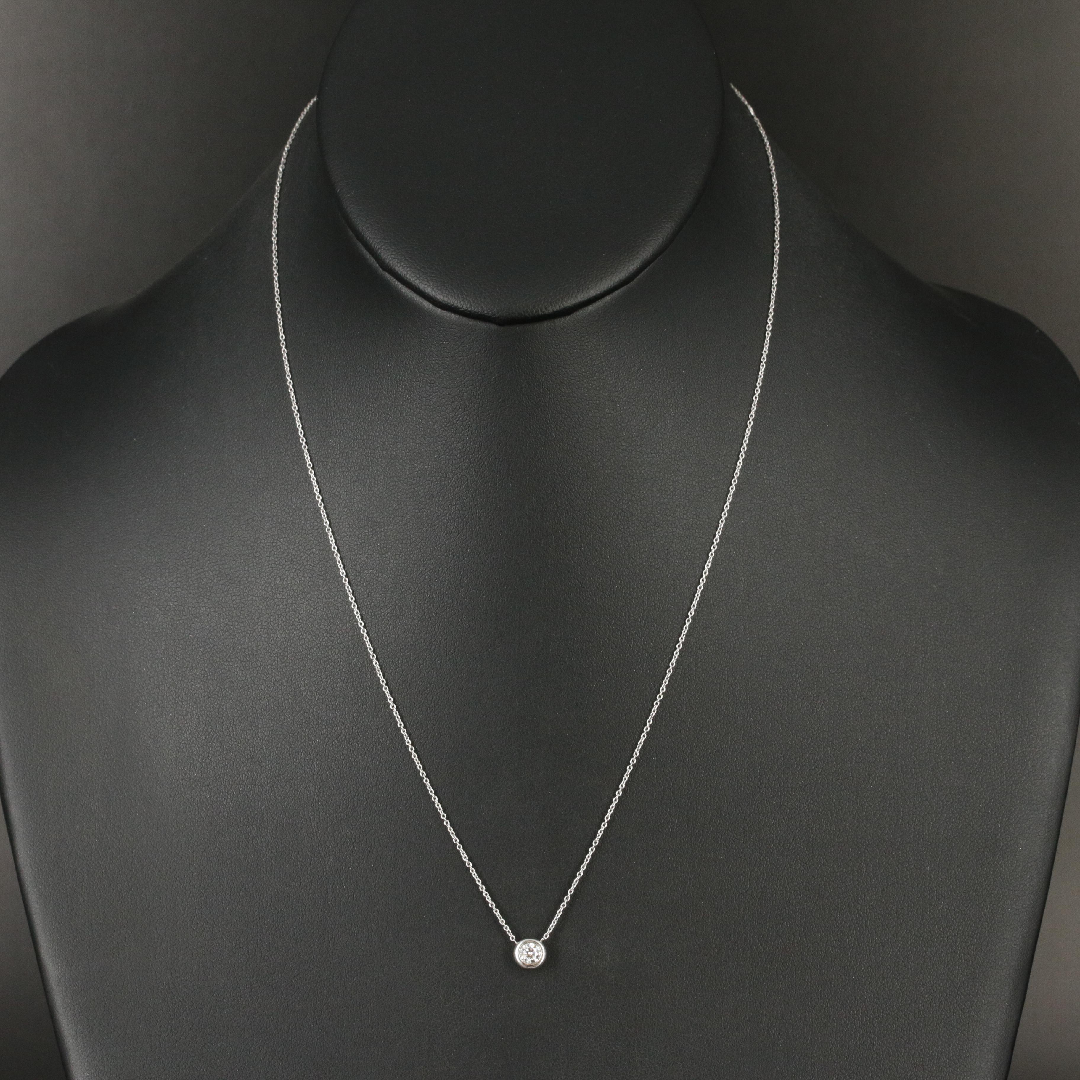 Roberto Coin Diamonds By the Inch Bezel Set Solitaire Necklace