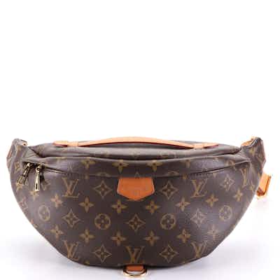 Louis Vuitton Demi-Lune Pochette Bag in Moka Epi Leather with Box