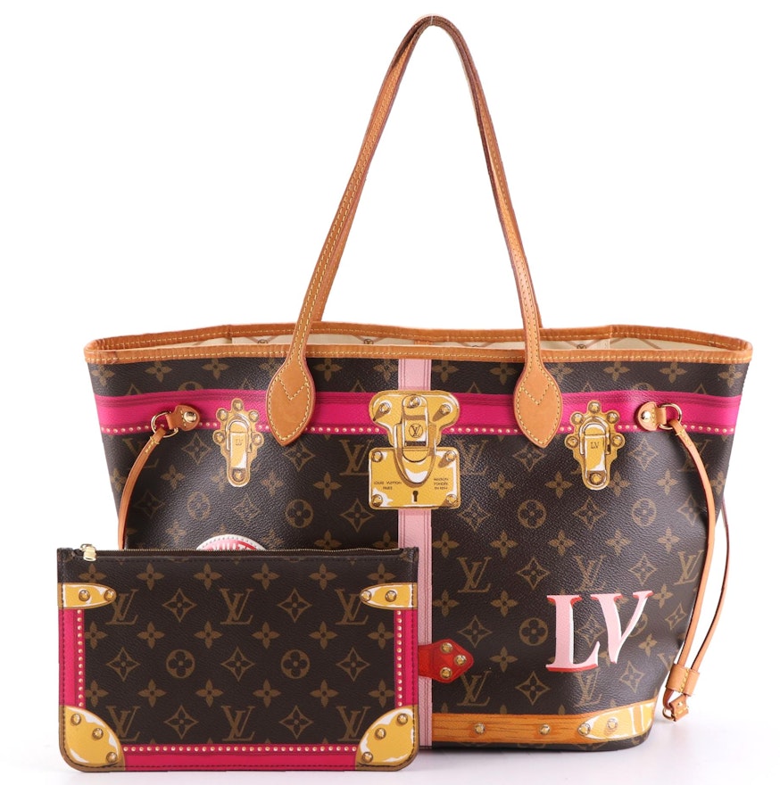 L-V Tote Bag with Zipper
