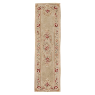 2'5 x 7'1 Hand-Tufted Sino-French Aubusson Carpet Runner