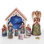 Jim Shore Heartwood Creek Nativity, Tabletop "Holiday Harmony" Angel, 2013-2014