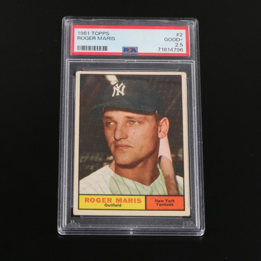 1961 Topps # 2 Roger Maris New York Yankees (Baseball Card) VG Yankees