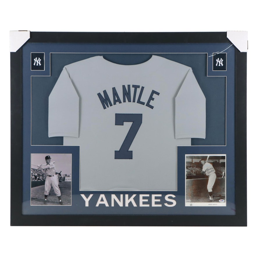 mickey mantle autographed jersey